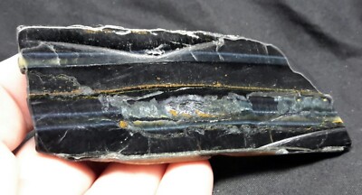 4'' Natural Polished BLUE TIGER EYE Slice from Lianyungang, China