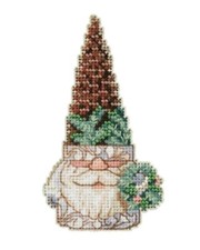 Mill Hill Jim Shore Woodland Gnomes Beaded Cross Stitch Kit  Pinecone Gnome