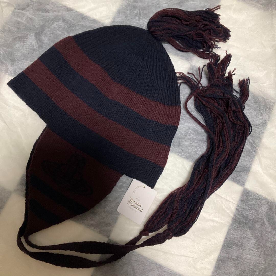 Vivienne Westwood Knitted Hat ORB Watch With Flap Women's