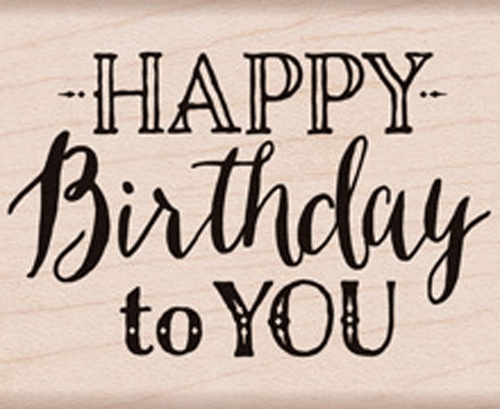 Hero Arts Woodblock Stamp - Mixed Fonts Birthday - Picture 1 of 1