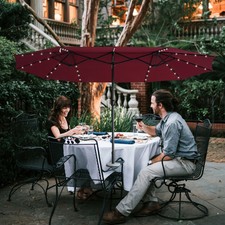 Outsunny 15ft Patio Umbrella Outdoor Sun Shade Canopy Garden Market Beach Cafe For Sale Online Ebay