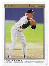 1991 O-Pee-Chee Premier Baseball Cory Snyder Card #113 Chicago White Sox