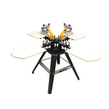 4 Color 4 Station Screen Printing Press Four Machine Equipment 4x4 SHOCKER FLOOR