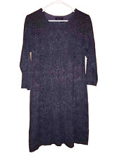 AB Studio Gray/Black Snakeskin Print Sweater Dress Sz L