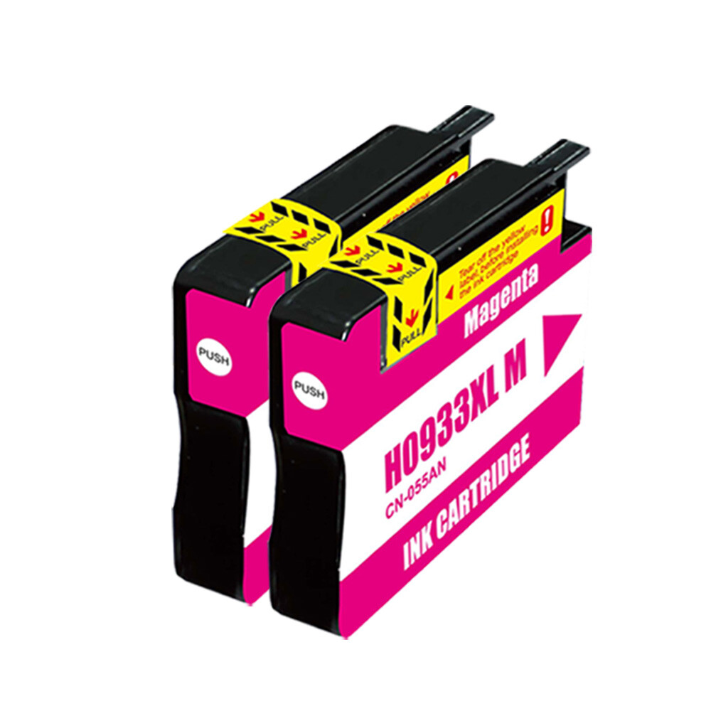 2 Magenta Ink Cartridge For HP OfficeJet 7600 Series 7610 wide format 933XL