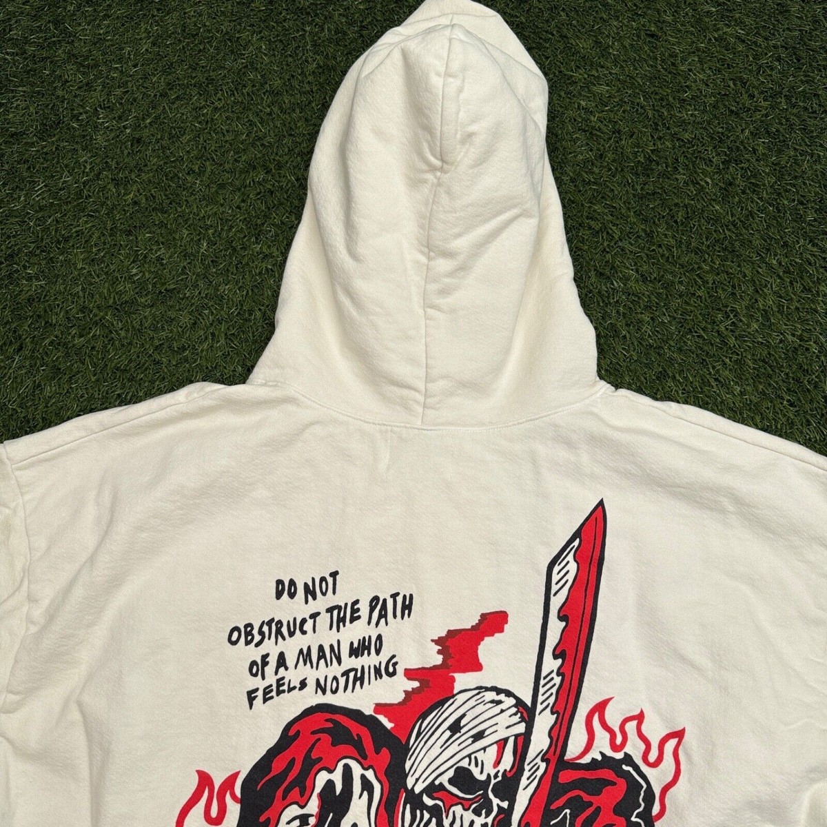 Warren Lotas Skeleton Knight Hoodie Skull Mens 2XL XXL White Full 