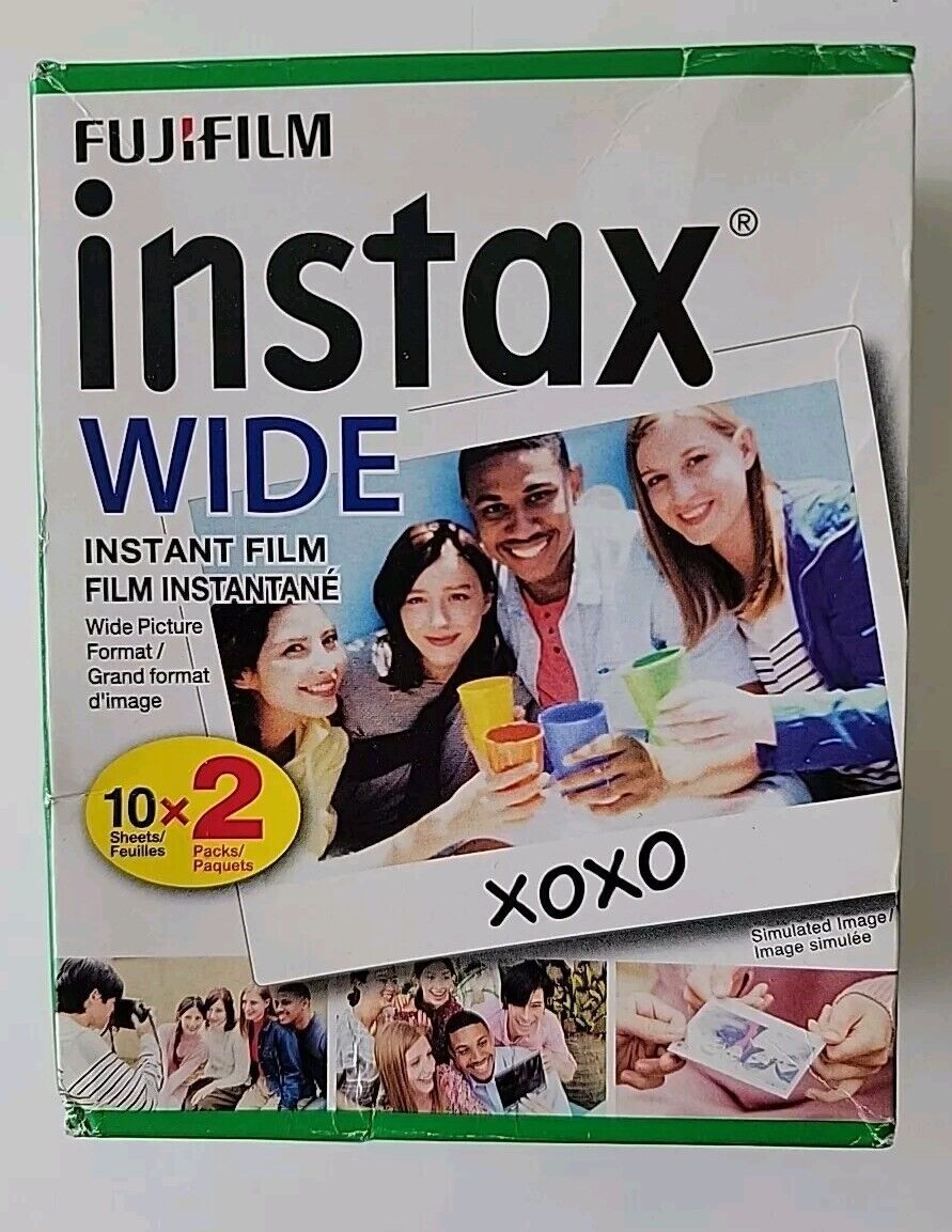 Fujifilm instax Wide Instant Film Twin Pack 20 Exposures NEW NIB