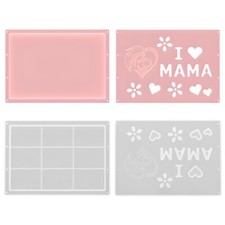Silicone Organizers Mold Hollow Letter Pattern Hand-Making Storage Case Moulds