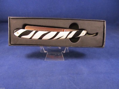 Simbatec 5/8 Solingen Germany ''Zebra Look'' Straight Razor Gorgeous Mint In Case