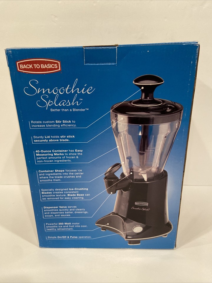 Back To Basics Smoothie Elite Blender 350 Watt Pulse Power SSP4BL NEW