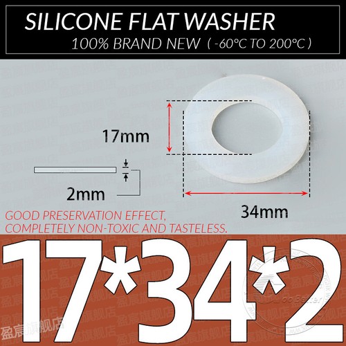 Flachdichtung Silikon Gummi-dichtung Schnurstärke 2MM Flach Dichtung Fittinge - Bild 108 von 117