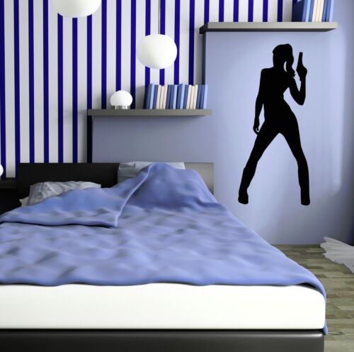 Wall Stickers Vinyl Decal Silhouette Hot Sexy Girl James Bond Mafia (ig859) - Picture 1 of 4