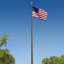 Super Tough Commercial Grade Sectional 25 ft. Flagpole - Bronze Anodized