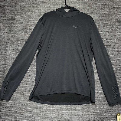 Helly Hansen Light Hoodie Men's L Black Relaxed Athletic Pullover UPF 50+