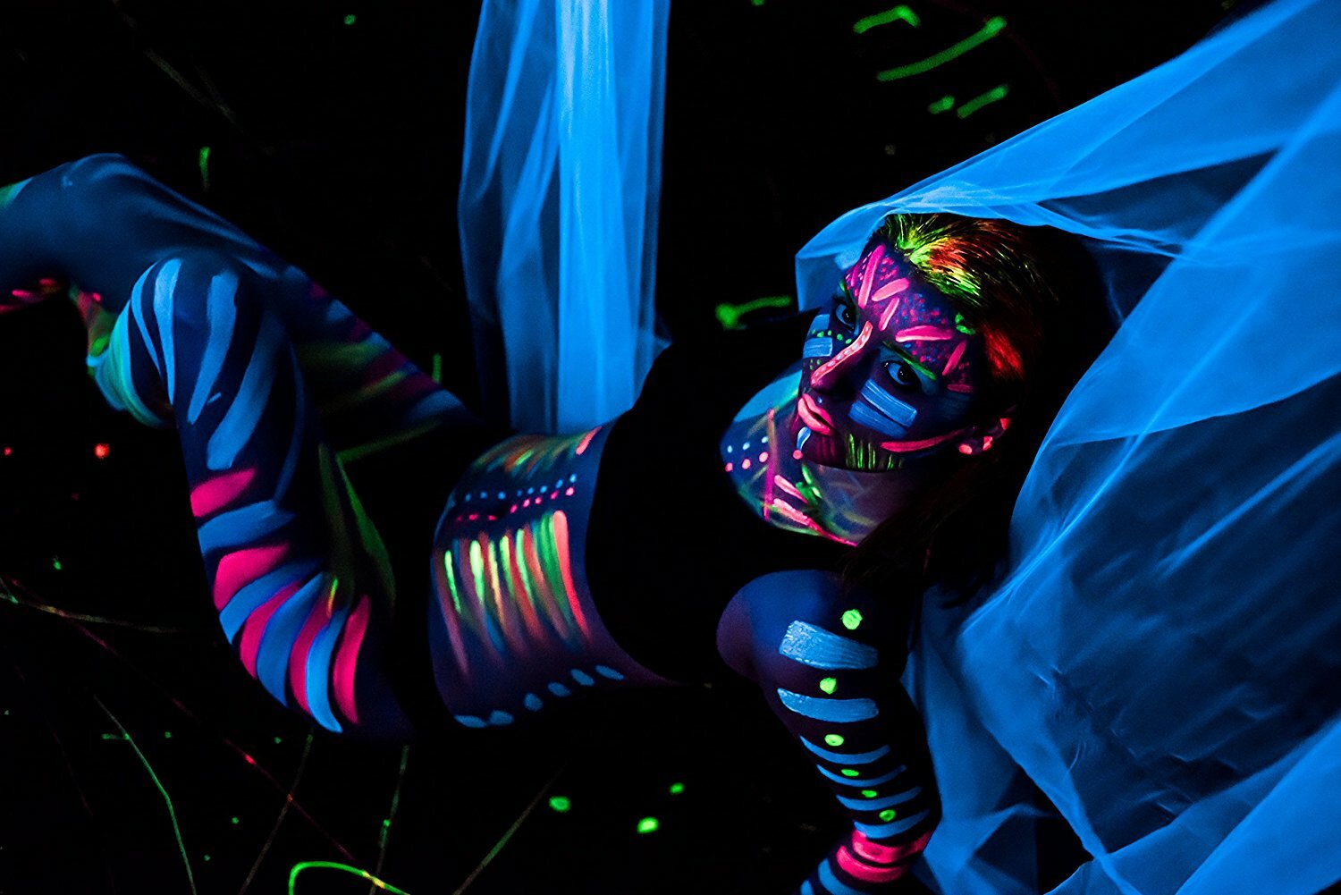 Midnight Glo UV Neon Body & Face Paint Black Light Paint Blacklight  Reactive | eBay