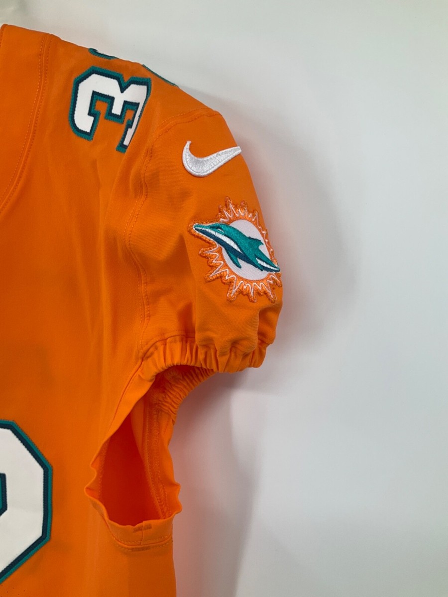 32 KENYAN DRAKE MIAMI DOLPHINS NIKE GAME USED ORANGE JERSEY SZ-44