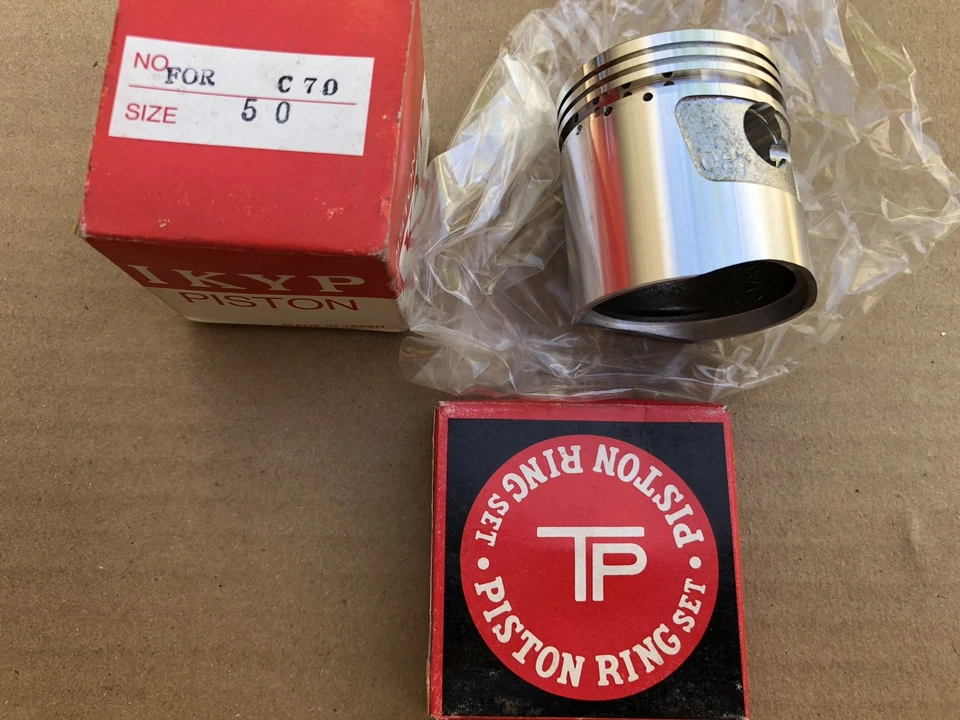 HONDA CT70 XL70 C70 CL70 1977 1978 1979 поршень и кольца 2-й O/S 0,50 мм набор N.O.S - Изображение 4 из 4