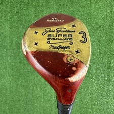 Vintage Jack Nicklaus Macgregor Super Eye O Matic 3 Wood Persimmon Oil Hardened