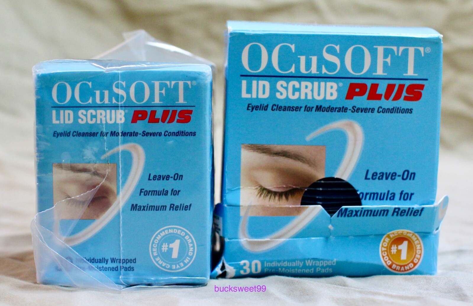 OCuSoft Lid Scrub PLUS Eyelid Cleanser Pads 30 Pads Per Box EXP 8/25