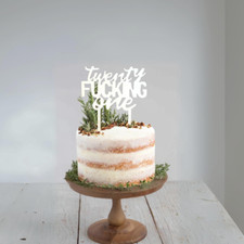 21st Birthday Twenty One Cake Topper Wooden Party Decoration - 20 COLOURS