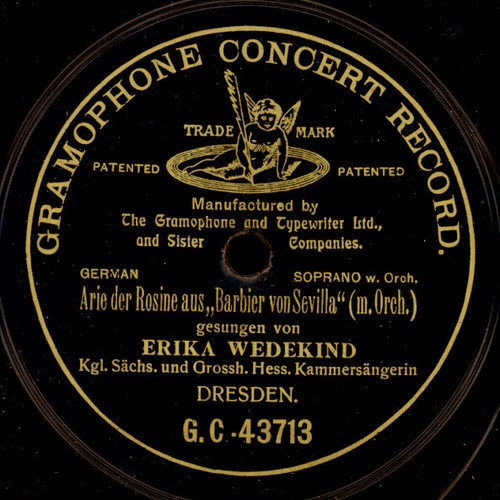ERIKA WEDEKIND "Barbier v. Sevilla" Arie der Rosine/ Elvira Aria G&T 1905 S6434