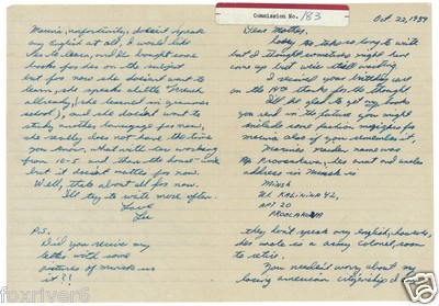 LEE HARVEY OSWALD signierter Brief - mutmaßlicher JFK-Assassine - Vordruck