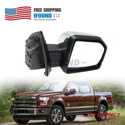 For 2015-2017 Ford F-150 POWER MIRROR RIGHT HAND CHROME MEMORY POWER FOLD