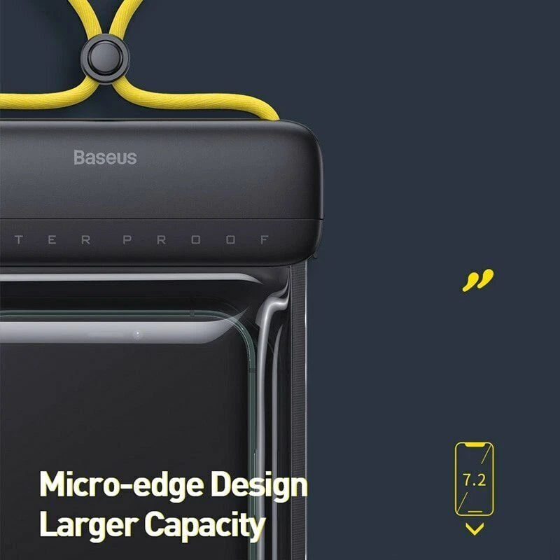 Baseus 7.2'' Waterproof Phone Case Cover Dry Pouch Bag for iPhone Cellphone - Image 4 of 4