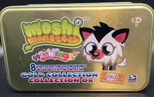 SPIN MASTER MOSHI MONSTERS 8 LIMITED EDITION GOLD CHARACTERS WITH ORIGINAL METAL