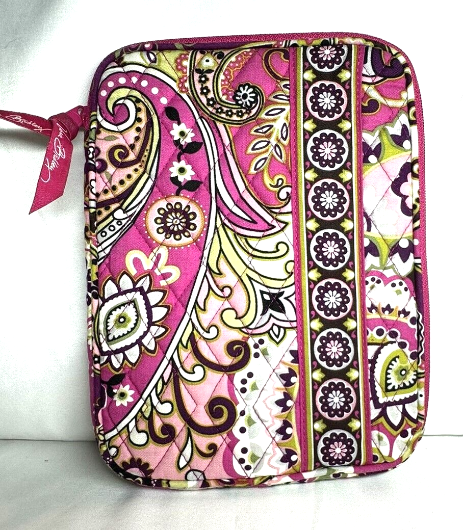 7x9 TABLET Book E-READER Case SLEEVE w/zipper VERA BRADLEY * VERY BERRY PAISLEY-image