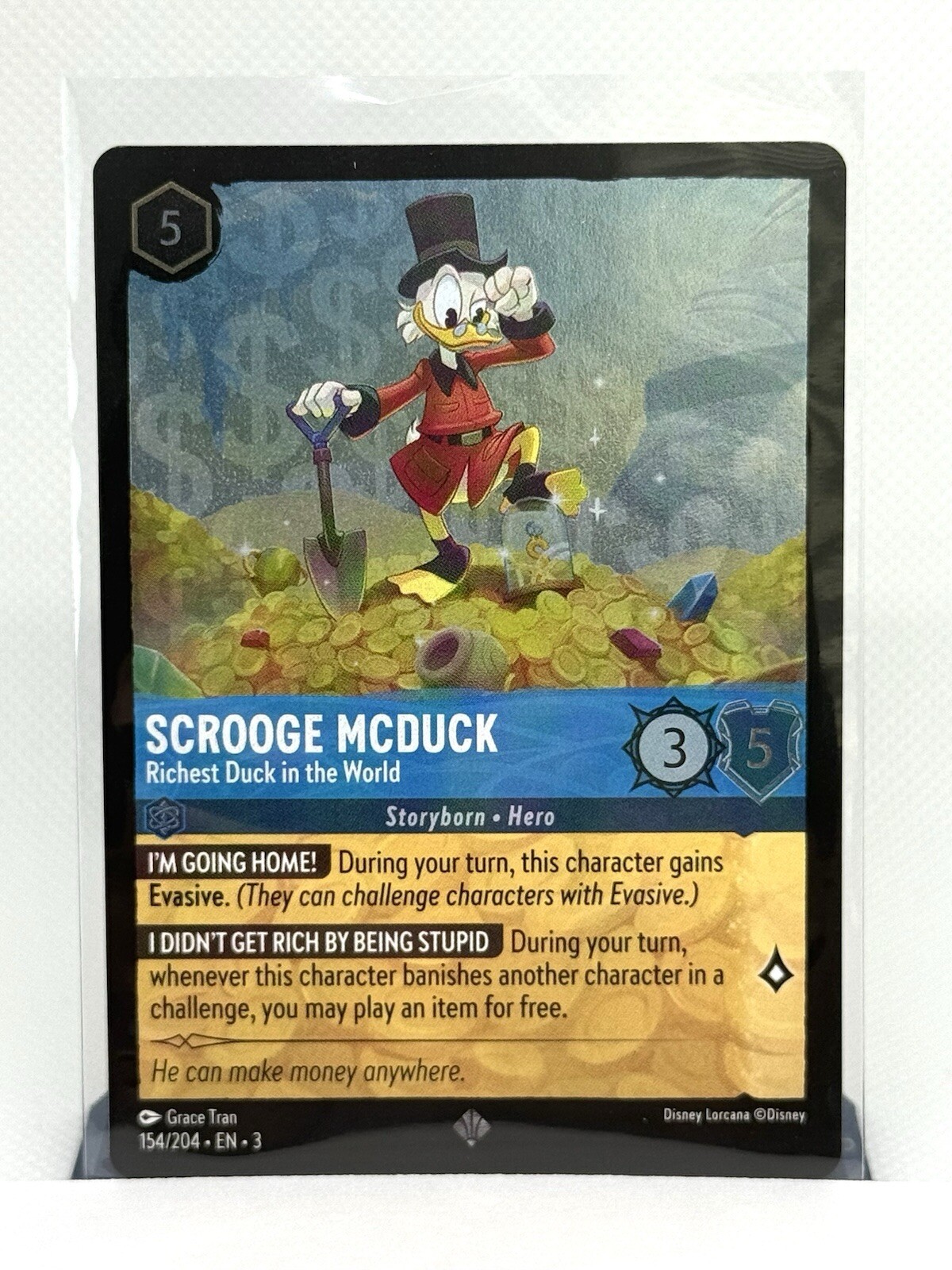 Scrooge McDuck Richest Duck In The World (Foil) - Disney Lorcana Super Rare 154