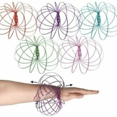   Magische Spirale 3D Edelstahl Magic Ring Spielzeug Kinetic Skulptur-Flow-Ring 