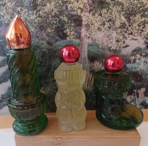 Lot of 3: Sweet Honesty, Moonwind, Topaze cologne by Avon. Christmas theme FULL