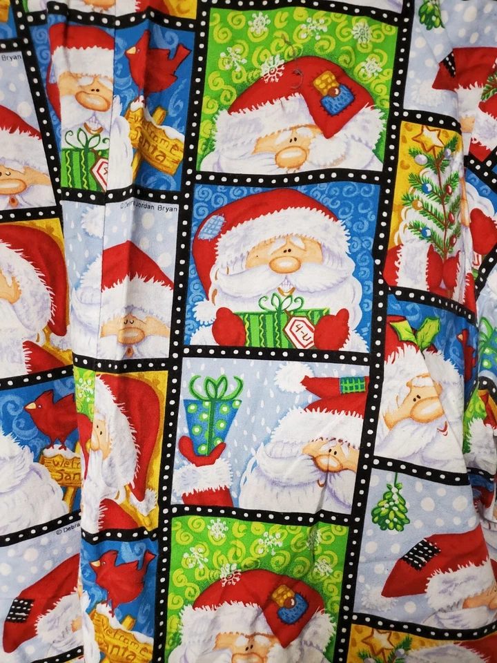 Scrub - Womens Tops - Medical - Christmas - Santa Claus Pattern - Size XL - Image 3 of 4