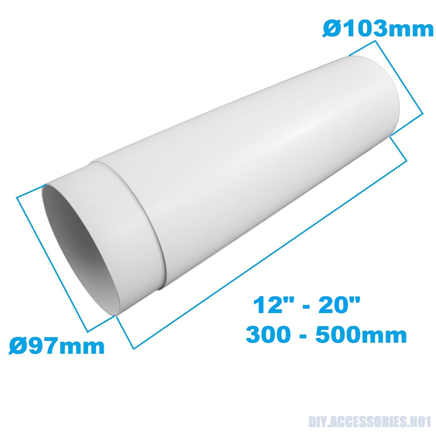 100mm 4 Extendable Plastic Duct Round Tube Ducting Solid Pipe Ventilation  Fan 5060741452112 | eBay