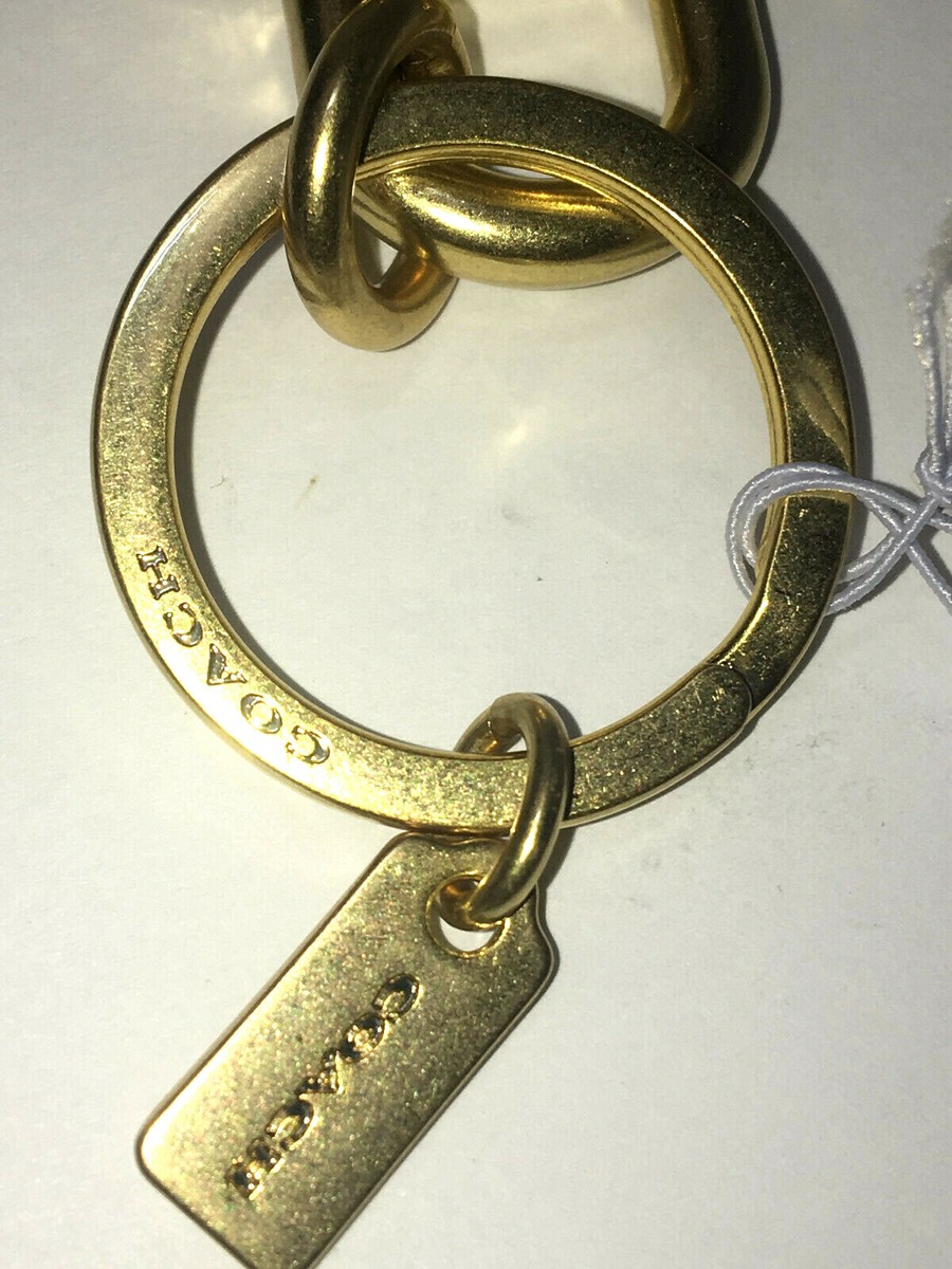 🔐🔑 COACH Lock And Key BAG CHARM Key Ring PURSE BACKPACK KEYCHAIN