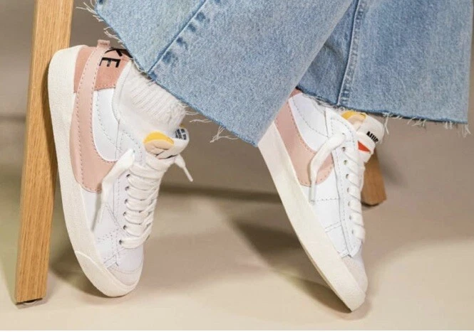 Nike Blazer Low '77 Jumbo blanc rose Oxford femme taille 8,5 (DQ1470 102)