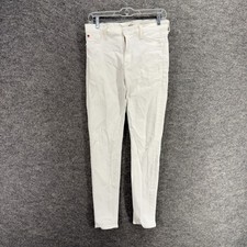 Hudson Jeans Men 31 White Mid Rise Skinny Denim Light Wash Nico Pockets Regular