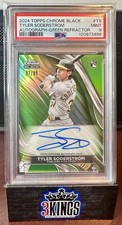 Tyler Soderstrom Rookie Auto Topps 2024 Chrome Black /99 PSA 9 Athletics 🔥 RC