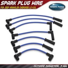7x Blue Spark Plug Wire Set For Jeep Grand Cherokee 1993-1998 Wrangler L6 4.0l 7x Blue Spark Plug Wire Set For Jeep Grand Cherokee 1993-1998 Wrangler L6 4.0l