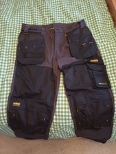 Dewalt Memphis Stretch Fit Trouser Twin Holster Knee Pad Pockets Work Pants 34W