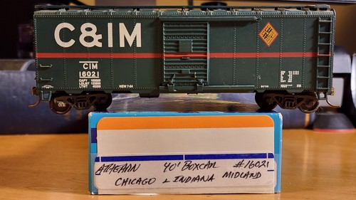 Chicago & Indiana Midland RR 40' SD Boxcar 16021 con Kadee Athearn Blue Box HO | Zustand: Used