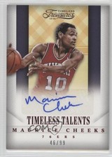 2013-14 Panini Timeless Treasures Talents Ruby 46/99 Maurice Cheeks Auto HOF 0b2