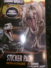 ONE THOUSAND JURASSIC PARK WORLD STICKERS T REX ETC. PAD DINOSAUR STICKER