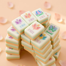 160Pcs 4-Layer Acrylic Yellow American Mahjong Set