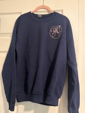 Medium navy blue disney embroidered pullover sweatshirt.