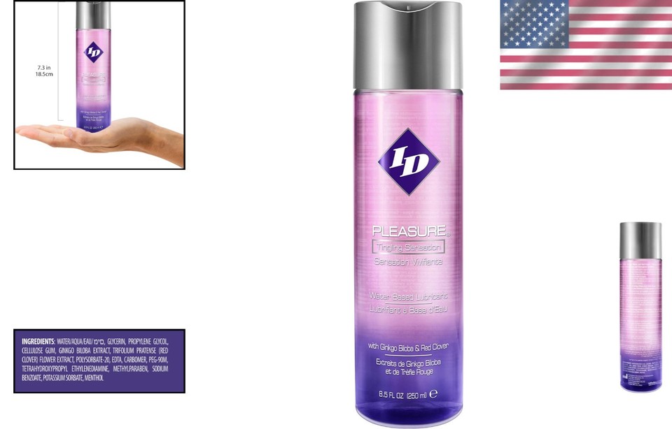ID Pleasure 8.5 Oz Personal Lubricant - Water-Based Tingling Sensation