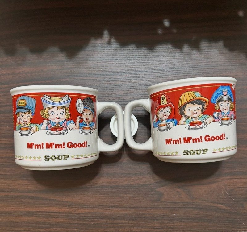 Campbell Soup Co. M'm! M'm! Good! Advertising Mug Cup 1987 White/Red