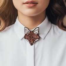 Fox Design Women Bow Tie Adjustable Neck Tie New Embroidered Bow Tie  for Shirt