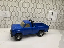 Blue Tonka Baja Pick Up Truck Removable Tires Vintage Rollbar. Pressed Steel